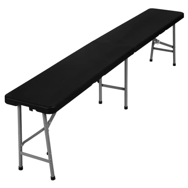 Taitettava ruokapöytä 180 cm, musta