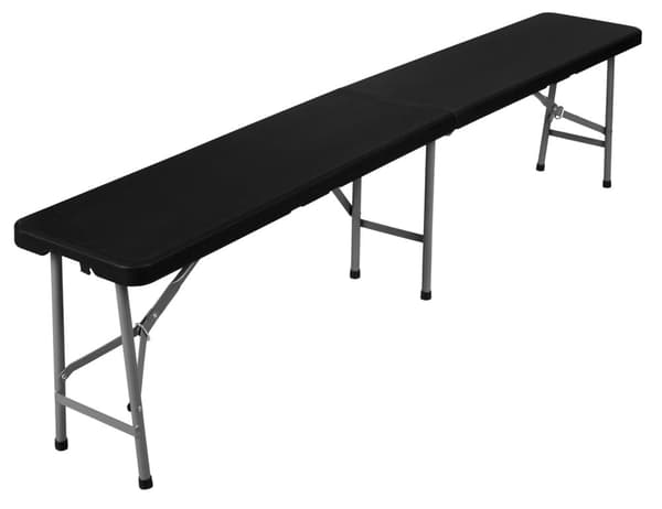 Taitettava ruokapöytä 180 cm, musta