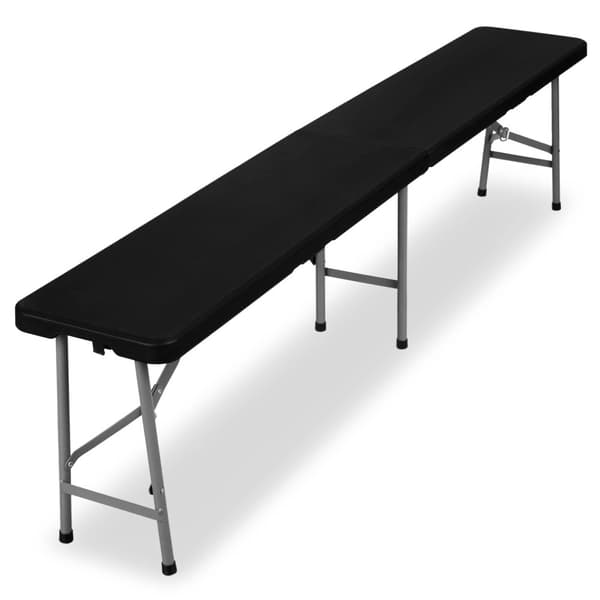 Taitettava ruokapöytä 180 cm, musta