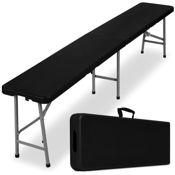 Taitettava ruokapöytä 180 cm, musta
