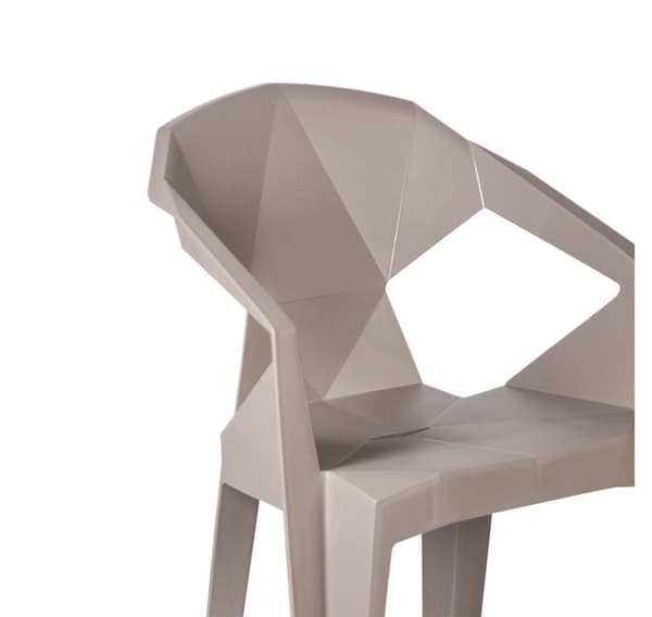 Tuoli MUZE 56x50,6xH80cm, materiaali: muovi, väri: taupe