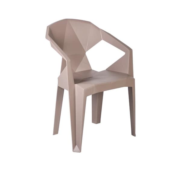 Tuoli MUZE 56x50,6xH80cm, materiaali: muovi, väri: taupe