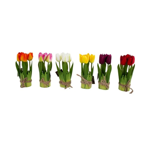 Kunstig blomst FLOWERLY 5stk/sæt, tulipaner