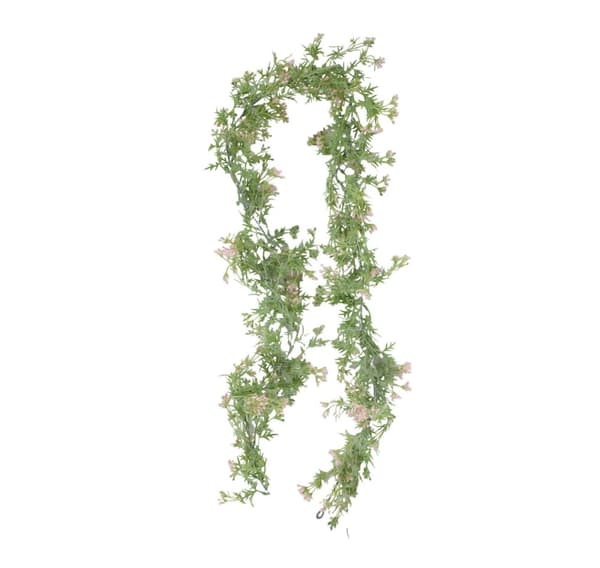 Garland GREENLAND 180cm, lyserøde blomster