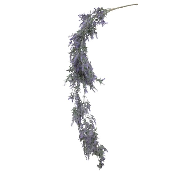 Kunstig plante GRØNLAND hængende gren, lavendel