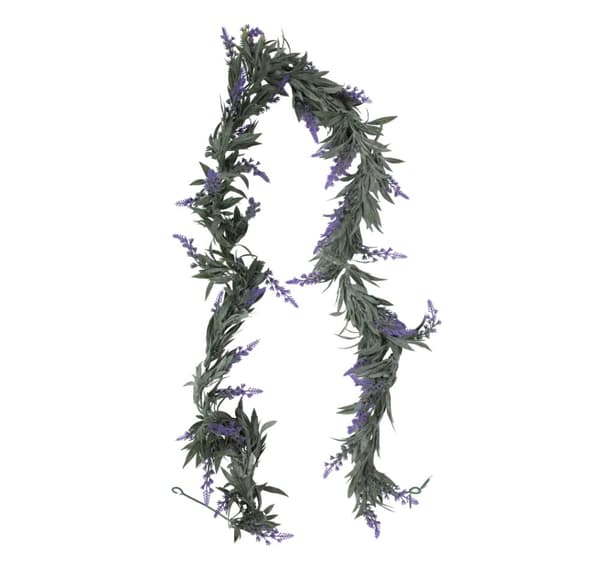 Garland GREENLAND 180cm, blå blomster