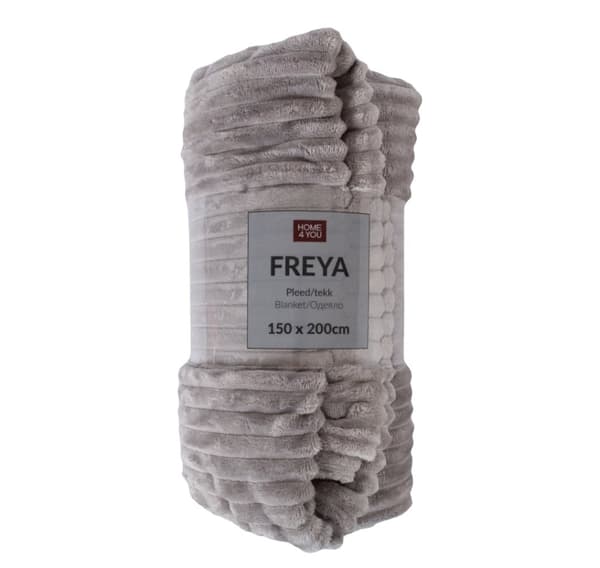Pledd FREYA 150x200cm, lys grå