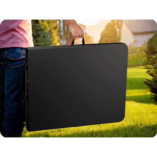 Fällbart trädgårdsserveringsbord 180 cm Plonos svart