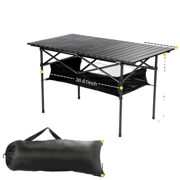 Utomhus Fällbord, Lättviktsdesign, Hög Lastkapacitet,svart