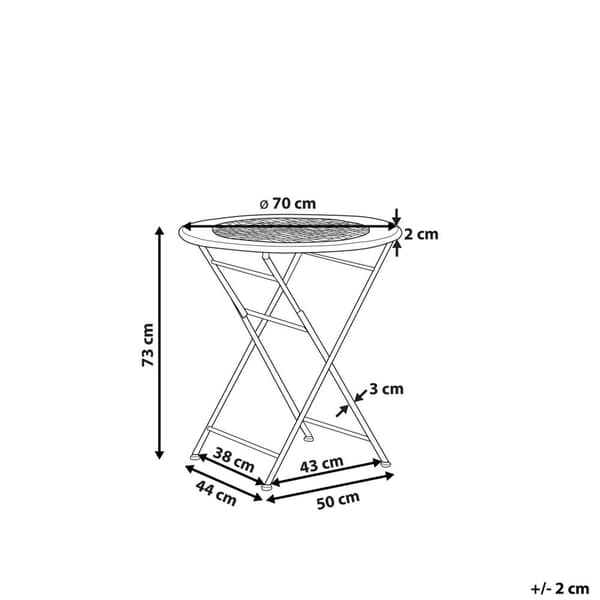 Metallinen puutarhapöytä ø 70 cm vihreä BIVIO Lumarko!