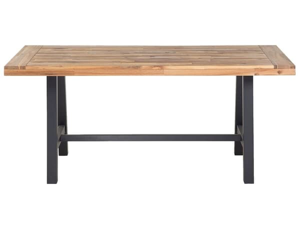 Akaasiapuusta valmistettu ruokapöytä 170 x 80 cm musta SCANIA Lumarko!