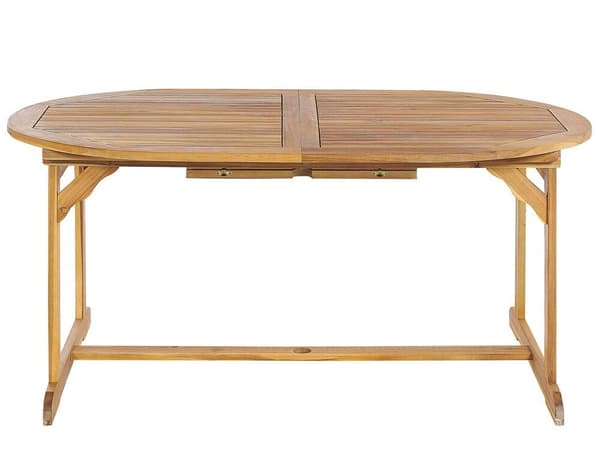 Utdragbart trädgårdsbord i akacia 160/220 x 100 cm ljust trä MAUI Lumarko!