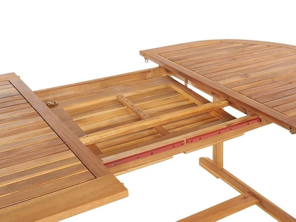 Utdragbart trädgårdsbord i akacia 160/220 x 100 cm ljust trä MAUI Lumarko!