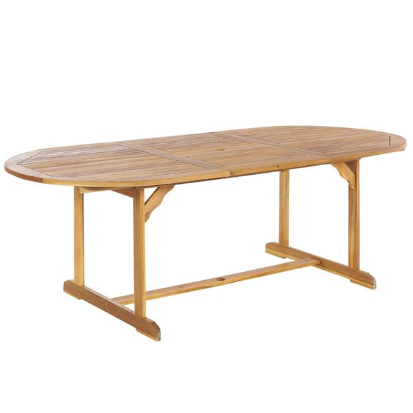 Utdragbart trädgårdsbord i akacia 160/220 x 100 cm ljust trä MAUI Lumarko!