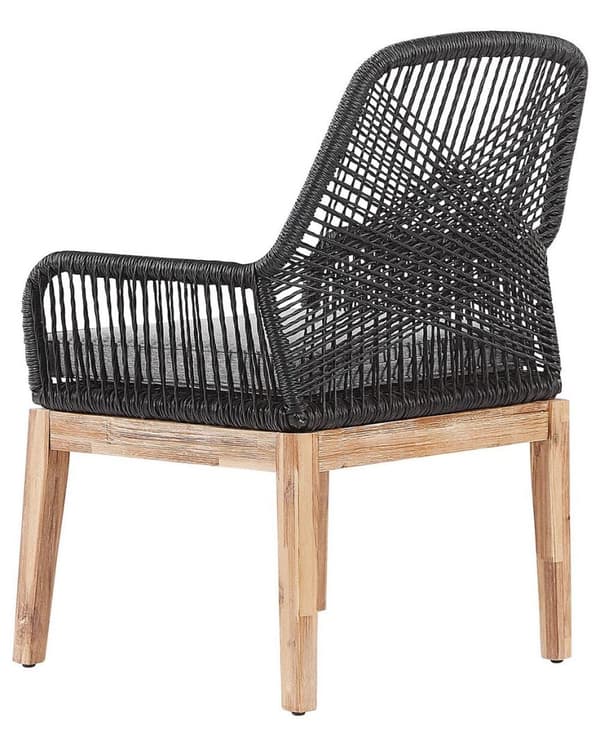 Sæt med 2 havestole med hynder OLBIA Syntetisk materiale Sort Lumarko!