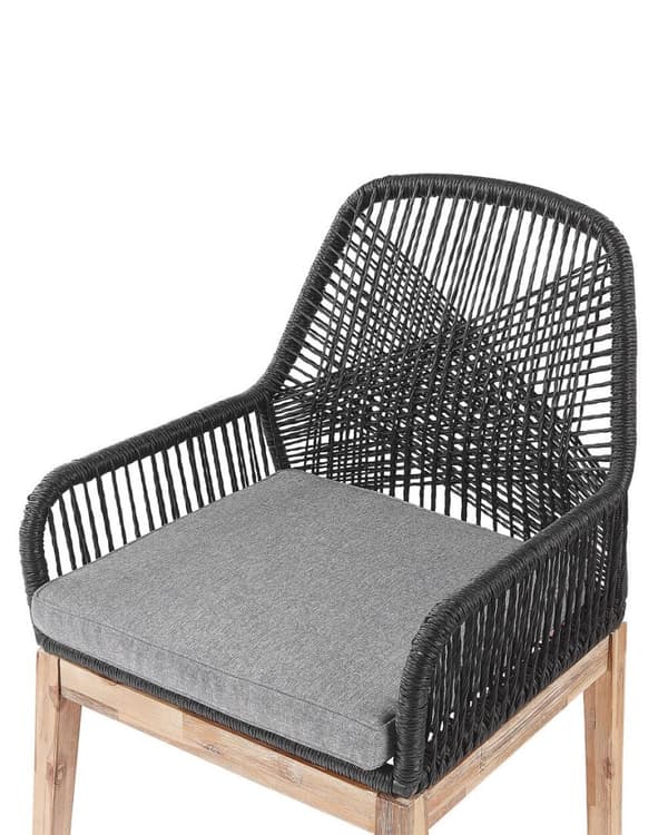 Sæt med 2 havestole med hynder OLBIA Syntetisk materiale Sort Lumarko!