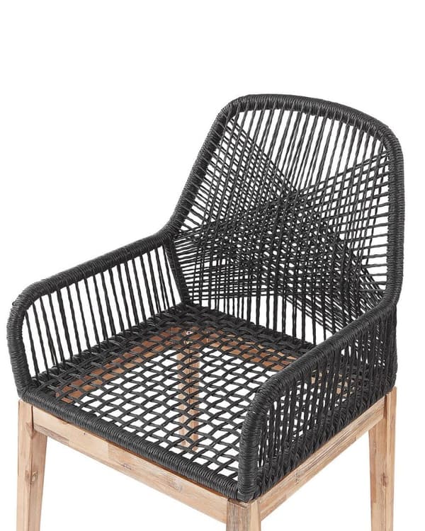 Sæt med 2 havestole med hynder OLBIA Syntetisk materiale Sort Lumarko!