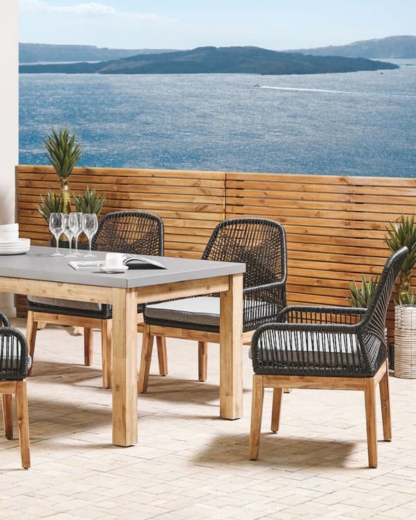 Sæt med 2 havestole med hynder OLBIA Syntetisk materiale Sort Lumarko!