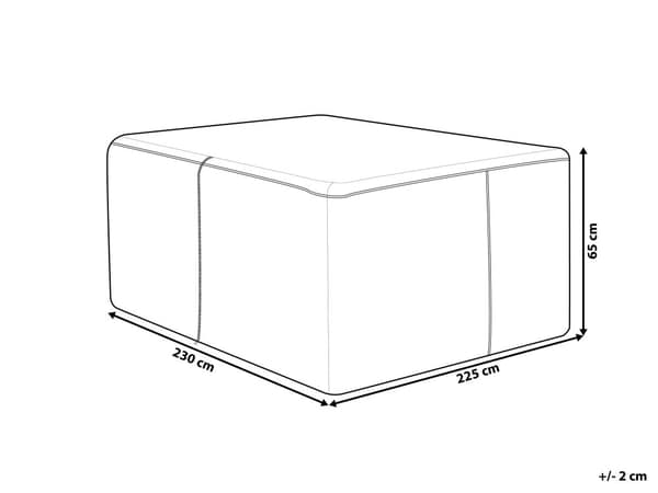 Regnskydd till soffgrupp Grå PVC Täckt Tyg 230 x 225 cm Trädgård Väderbeständig