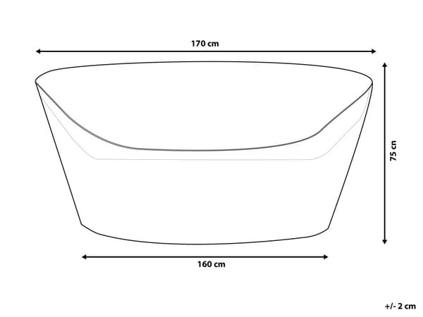 Sadesuojus puutarhakalusteille 170 x 75 x 160 cm polyesteri UV-kestävä