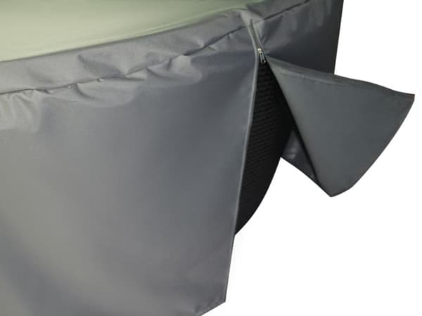 Puutarhakalusteen peite harmaa PVC polyesteri 140 x 135 x 80 cm sadesuoja