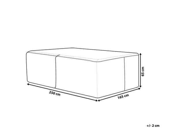 Sadesuojus puutarhakalusteille 250 x 65 x 165 cm polyesteri UV-kestävä