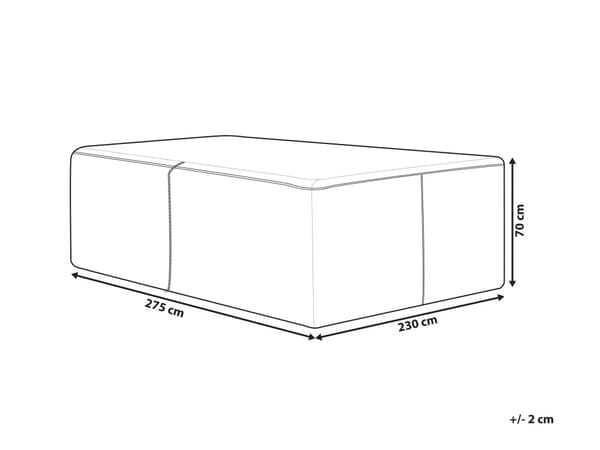 Sadesuoja puutarhakalusteille 275 x 70 x 230 cm polyesteri UV-kestävä PVC-suojattu
