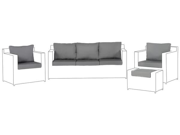 Kuddfodral för utomhusbruk Trädgårdsset Grå Vattenavvisande Minimalistisk