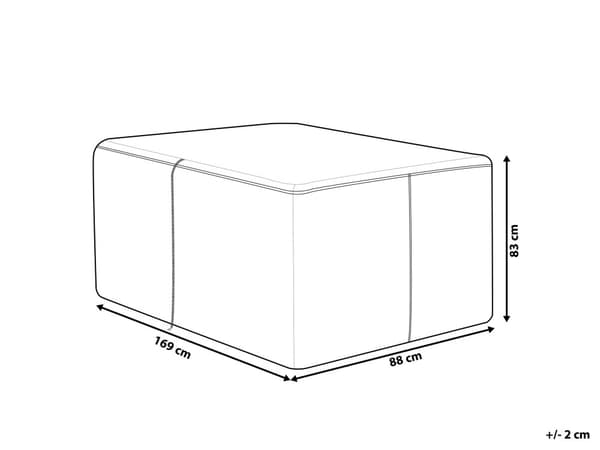 Sadesuojus puutarhakalusteille 169 x 88 x 83 cm PVC-polyesteri UV-kestävä vetoketju