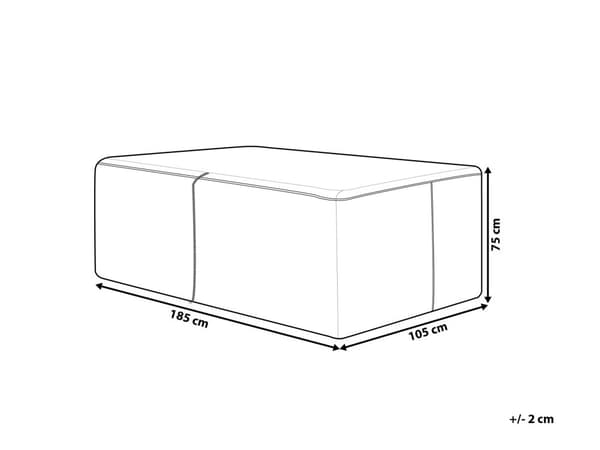 Sadesuojus puutarhakalusteille 185 x 75 x 105 cm polyesteri UV-kestävä