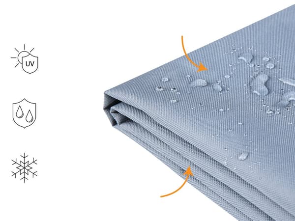 Havemøbel Overtræk Grå PVC Polyester 200 x 185 x 75 cm Regnslag til al slags vejr