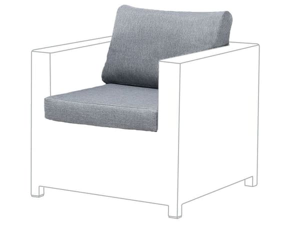 Kuddfodral Set Utomhus Grå Trädgårdsmöbler Sits och Ryggdynor