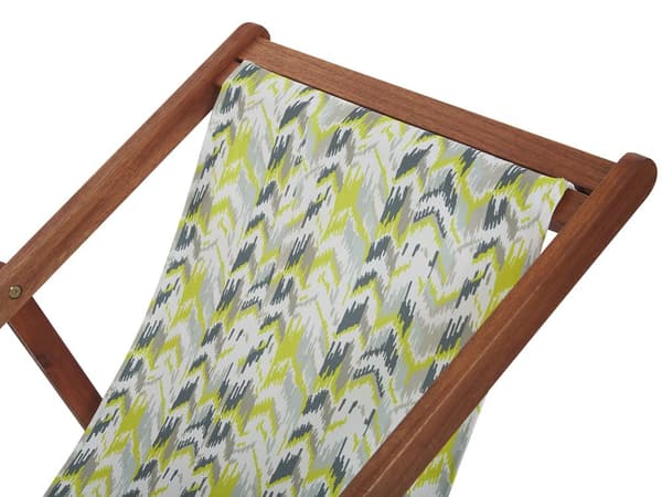 Uppsättning av Tyg till Solstolar 2 st Gul och Grå Polyester Solstolstyg