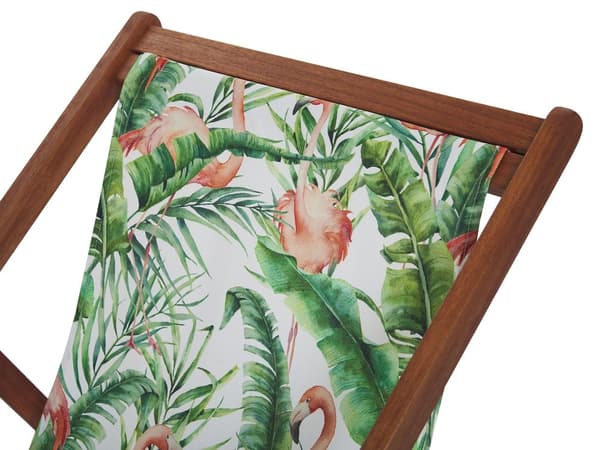 Uppsättning med Tyg till Solstolar 2 st Flamingo Mönster Polyester Solstolstyg
