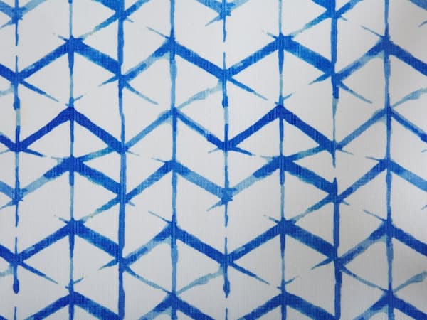 Uppsättning av Tyg till Solstolar 2 st Vit och Blå Polyester Solstolstyg