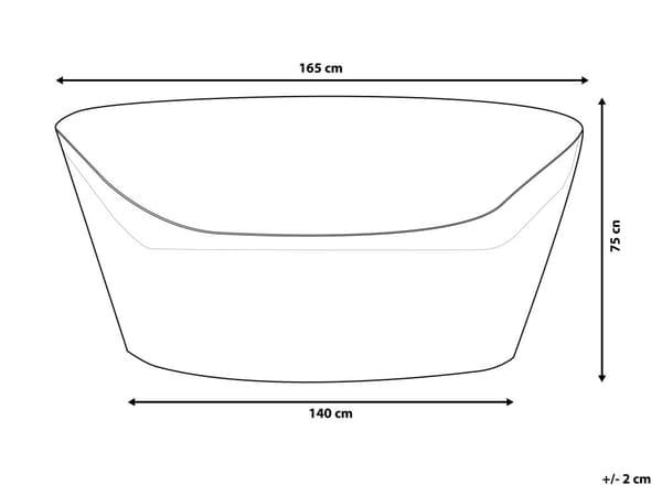 Havemøbelbetræk Grå PVC Behandlet Polyester 165 x 140 x 75 cm Regnslag