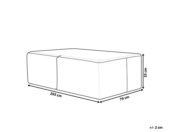 Havemøbelbetræk Grå PVC Behandlet Polyester 205 x 70 x 35 cm Regnslag