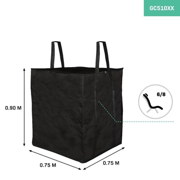 VONROC Dynväska 75x75x90cm – Premium Skydd för Trädgårdskuddar, UV- och Frostbeständig, Återvunnet Material