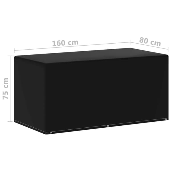 vidaXL havemøbelovertræk 2 stk. 160x80x75 cm 6 snørehuller