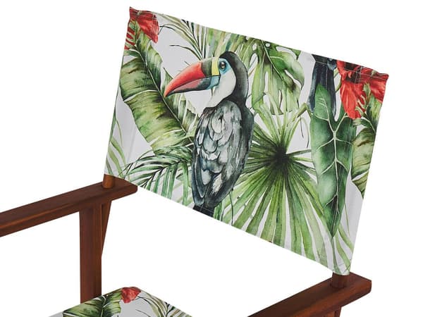 Uppsättning av Tyg till Solstolar 2 st Flamingo Mönster Polyester Solstolstyg
