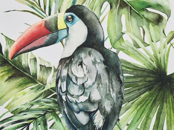 Uppsättning av Tyg till Solstolar 2 st Flamingo Mönster Polyester Solstolstyg