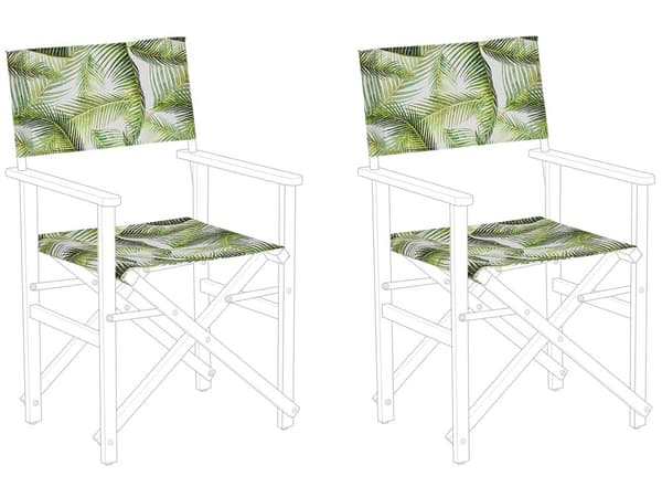 Uppsättning av Tyg till Solstolar 2 st Flamingo Mönster Polyester Solstolstyg