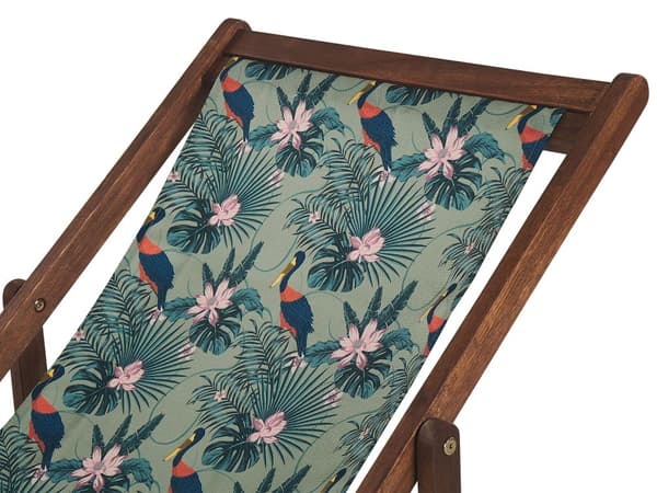 Uppsättning av Tyg till Solstolar 2 st Flamingo Mönster Polyester Solstolstyg