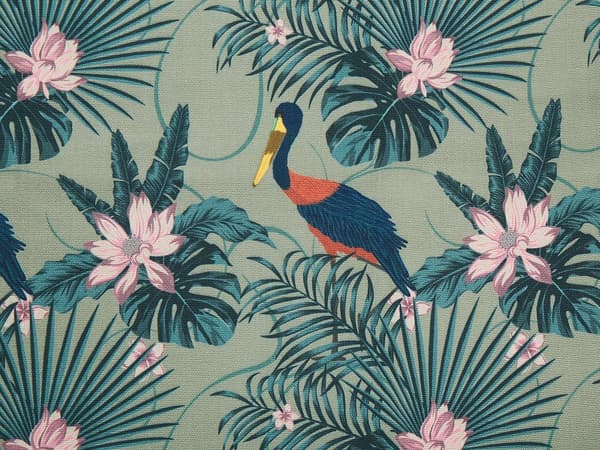 Uppsättning av Tyg till Solstolar 2 st Flamingo Mönster Polyester Solstolstyg