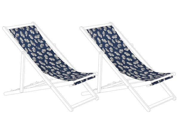 Uppsättning av Tyg till Solstolar 2 st Flamingo Mönster Polyester Solstolstyg