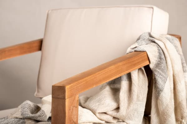 Cushio hagepute  til stol kremfarget .