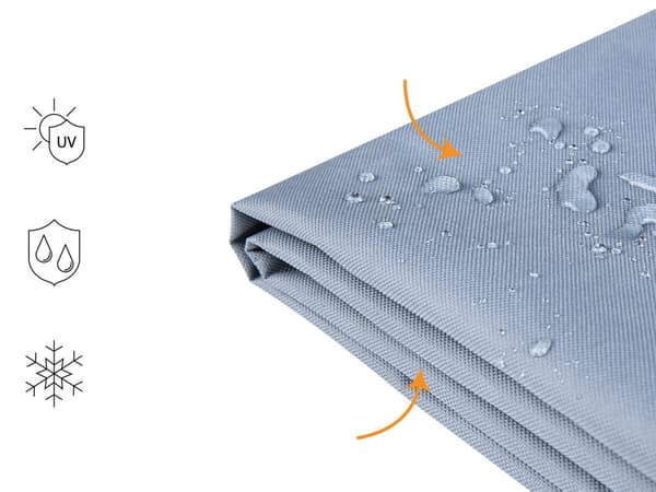 Hagemøbeltrekk Grå PVC Polyester 260 x 120 x 90 cm Regntrekk