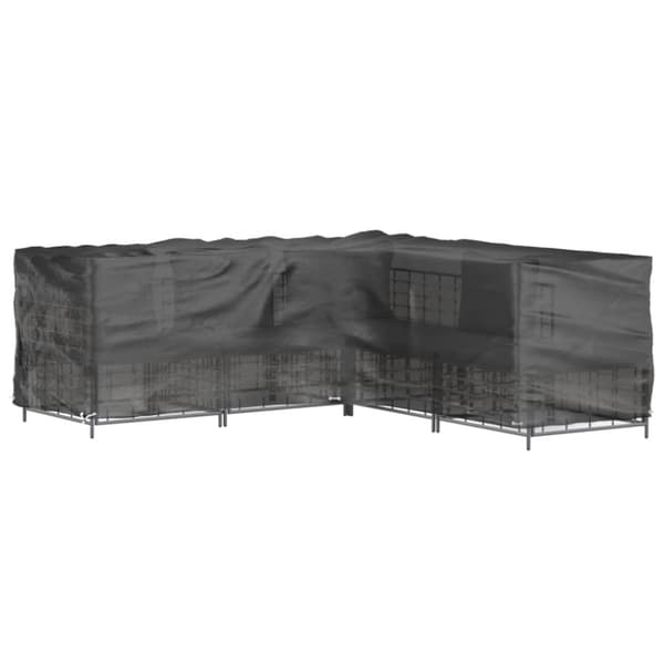 vidaXL Överdrag för utemöbler 20 ölj. 300x300x70cm L-format