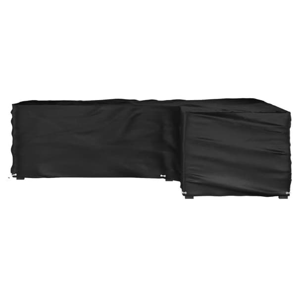 vidaXL L-formet hagemøbeltrekk 16 maljer 285x285x70 cm