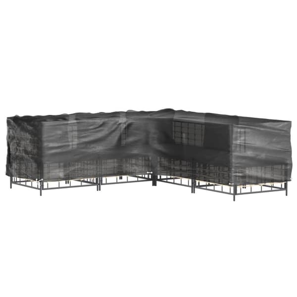 vidaXL Överdrag för utemöbler 2st 16 ölj. 285x285x70 cm L-format